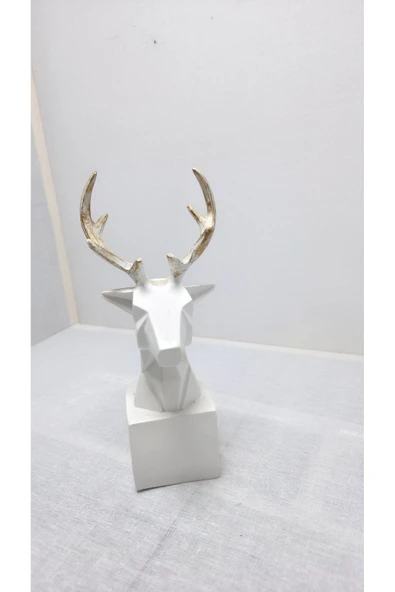 FREFLY STORE DEN 2li Set Geyik Figürlü Modern Dekoratif Biblo Hediyelik 22Cm ve 19Cm - Resim 4