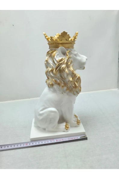 FREFLY STORE BEYAZ 35X19X12 TAÇLI ASLAN KRAL - Resim 6