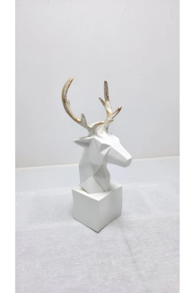 FREFLY STORE DEN 2li Set Geyik Figürlü Modern Dekoratif Biblo Hediyelik 22Cm ve 19Cm - Resim 2