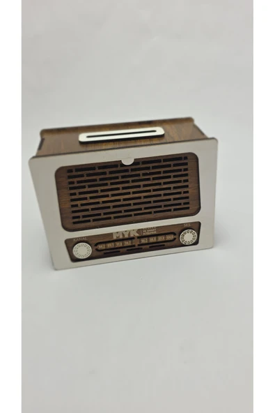 FREFLY STORE Tip Box Bahşiş Kutusu Nostaljik Radyo Görünümlü - Resim 5