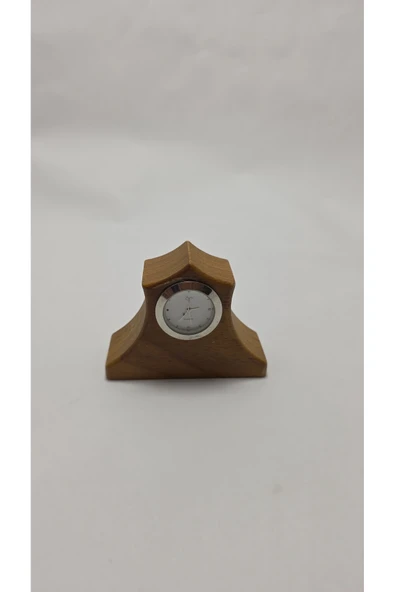 FREFLY STORE El Yapımı Ahşap Masaüstü Mini Saat – Özgün Tasarım, Pilli, Dekoratif - 4