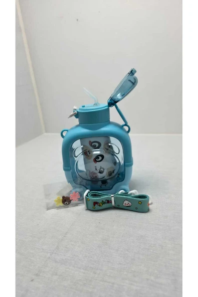 FREFLY Motivasyonel Ayıcık Su Matarası Çocuk Suluk 1000 Ml Sticker - 4