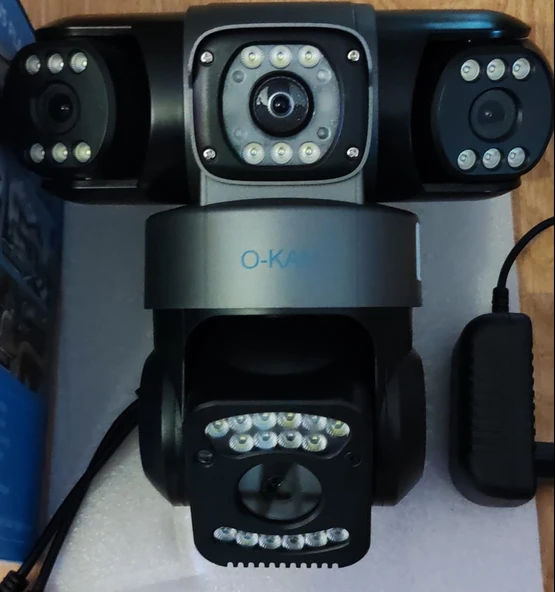 O-kam 6030 3 Kameralı 9mp Wıfı Ptz Kamera Gece Görüşlü Güvenlik Kamerası - 1