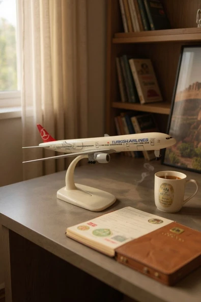 FREFLY 16cm Türk Hava Yolları Boeing 777 Uçak Modeli Planel Uçak Döküm Metal 1/400 Ölçekli Uçaklar - 7