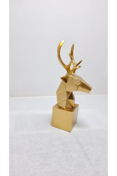 FREFLY STOR DEN 2li Set Geyik Figürlü Modern Dekoratif Biblo 22Cm ve 19Cm - Resim 6