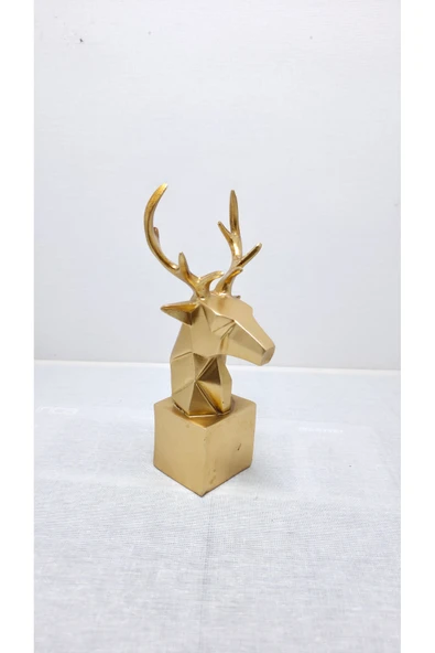 FREFLY STOR DEN 2li Set Geyik Figürlü Modern Dekoratif Biblo 22Cm ve 19Cm - Resim 4