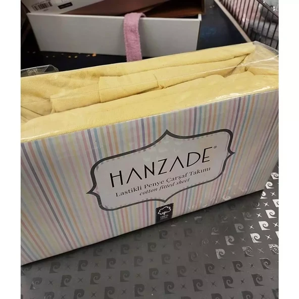 Hanzade %100 Pamuk Penye Lastikli Çift Kişilik Çarşaf Seti (160x200+30)- - 8
