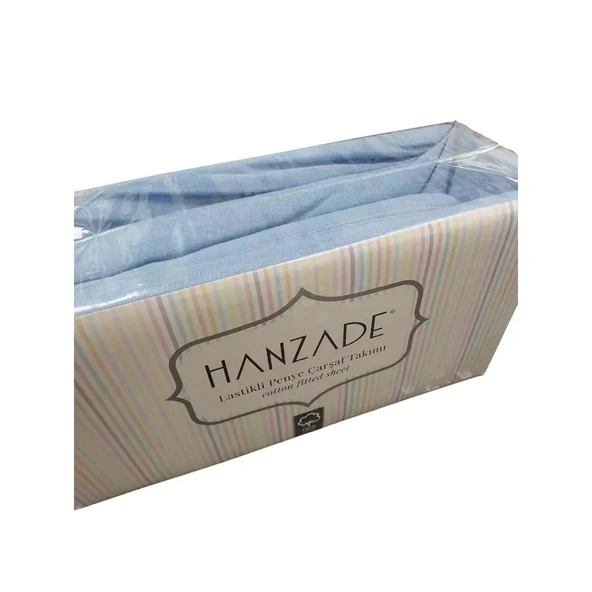 Hanzade %100 Pamuk Penye Lastikli Çift Kişilik Çarşaf Seti (160x200+30)- - 5