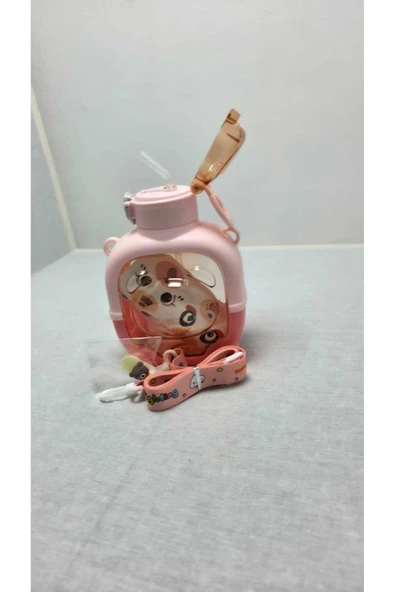 FREFLY Motivasyonel Ayıcık Su Matarası Çocuk Suluk 1000 Ml Sticker - 3