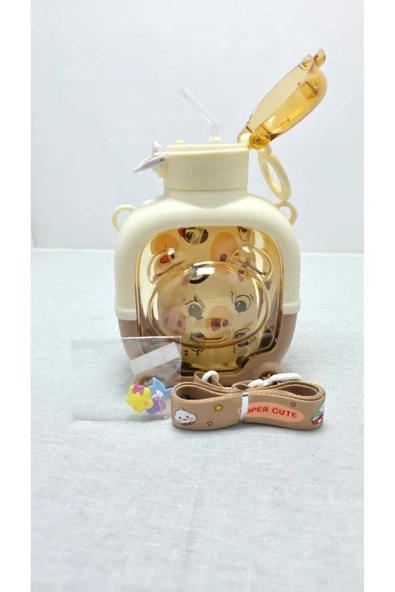 FREFLY Motivasyonel Ayıcık Su Matarası Çocuk Suluk 1000 Ml Sticker - 2