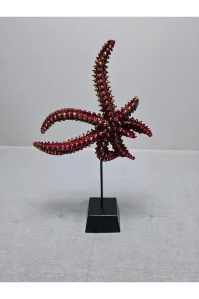 FREFLY STORE Deniz Yıldızı Biblo, Polyester, Turuncu, 40x20 - Resim 5