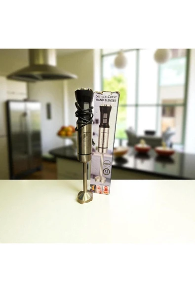 FRELLY Silver Crest Hand Blender Çubuk Blender 1500 w Tek Bıçaklı Çelik Tasarım - Resim 3
