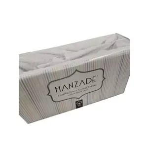 Hanzade %100 Pamuk Penye Lastikli Çift Kişilik Çarşaf Seti (160x200+30)- - 2