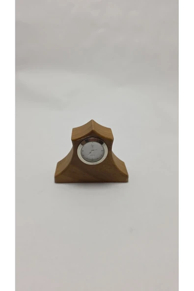FREFLY STORE El Yapımı Ahşap Masaüstü Mini Saat – Özgün Tasarım, Pilli, Dekoratif - 5