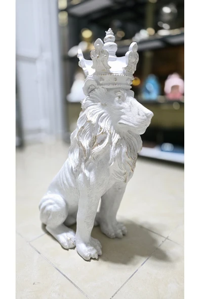 FREFLY Beyaz renk Aslan Kral Biblo 78 cm boy - Resim 2