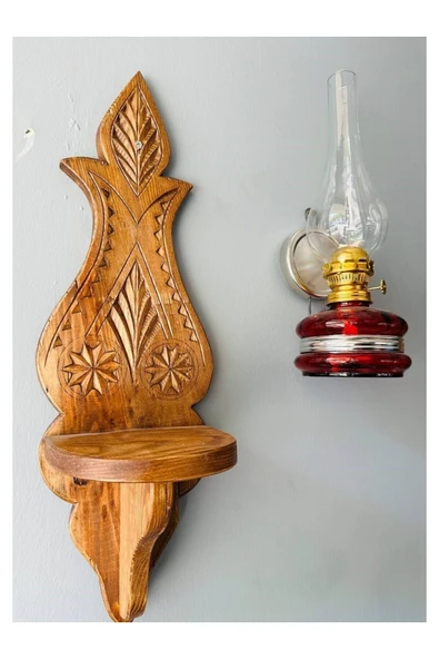 FREFLY STORE Dekoratif Tasarım Özel İşlemeli Raf Ceviz İşleme El Yapımı Ceviz Ahşap ürün görseli 1