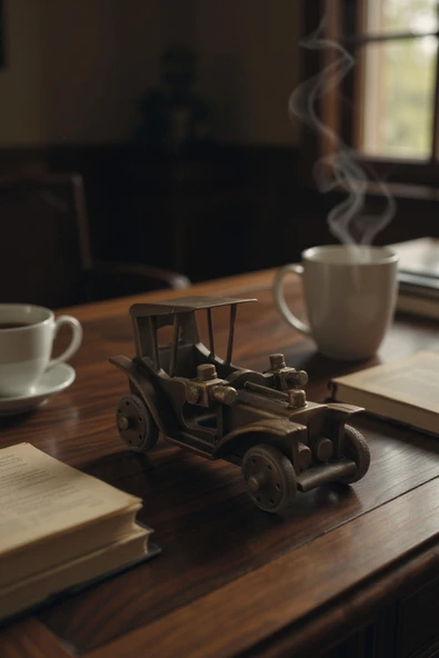 FREFLY El Yapımı Doğal Ahşap Dekoratif Araba Antika Tarzı Nostaljik Koleksiyonluk Özel Üretim - Resim 5