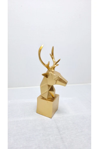 FREFLY STOR DEN 2li Set Geyik Figürlü Modern Dekoratif Biblo 22Cm ve 19Cm - Resim 5