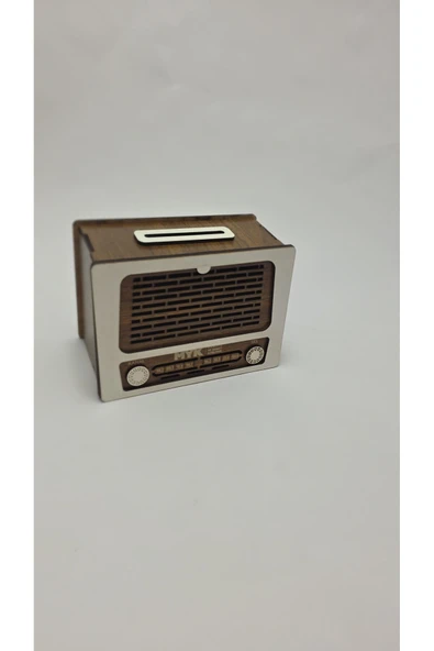 FREFLY STORE Tip Box Bahşiş Kutusu Nostaljik Radyo Görünümlü - Resim 3