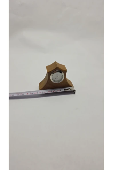 FREFLY STORE El Yapımı Ahşap Masaüstü Mini Saat – Özgün Tasarım, Pilli, Dekoratif - 7
