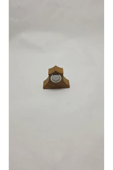 FREFLY STORE El Yapımı Ahşap Masaüstü Mini Saat – Özgün Tasarım, Pilli, Dekoratif - 2