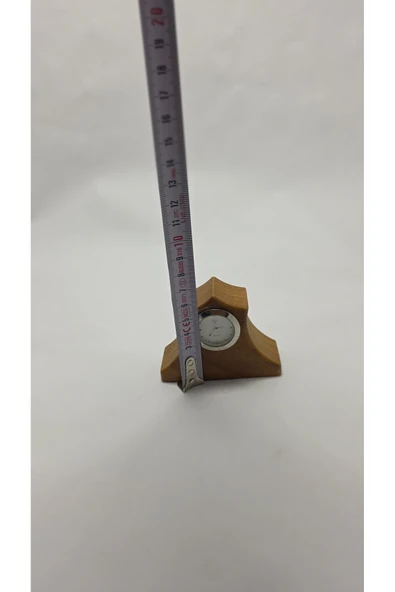 FREFLY STORE El Yapımı Ahşap Masaüstü Mini Saat – Özgün Tasarım, Pilli, Dekoratif - 6