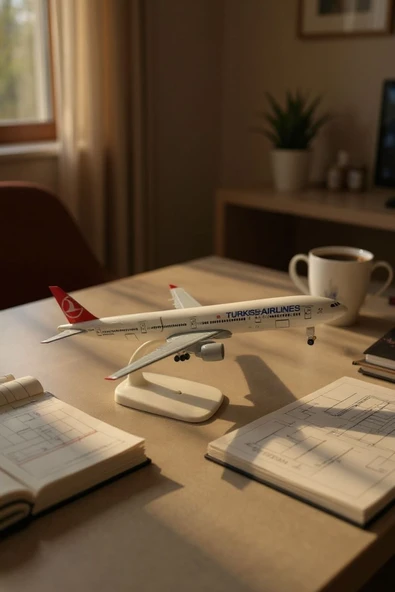 FREFLY 16cm Türk Hava Yolları Boeing 777 Uçak Modeli Planel Uçak Döküm Metal 1/400 Ölçekli Uçaklar - 3