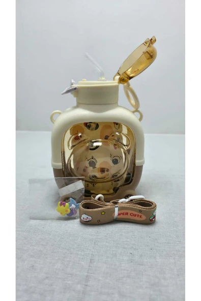 FREFLY Motivasyonel Ayıcık Su Matarası Çocuk Suluk 1000 Ml Sticker - 3