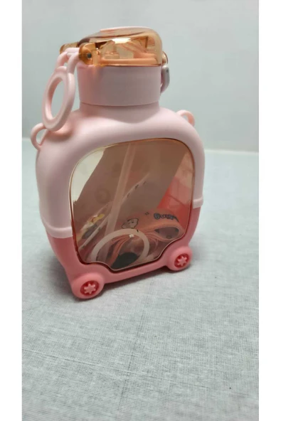 FREFLY Motivasyonel Ayıcık Su Matarası Çocuk Suluk 1000 Ml Sticker - 1