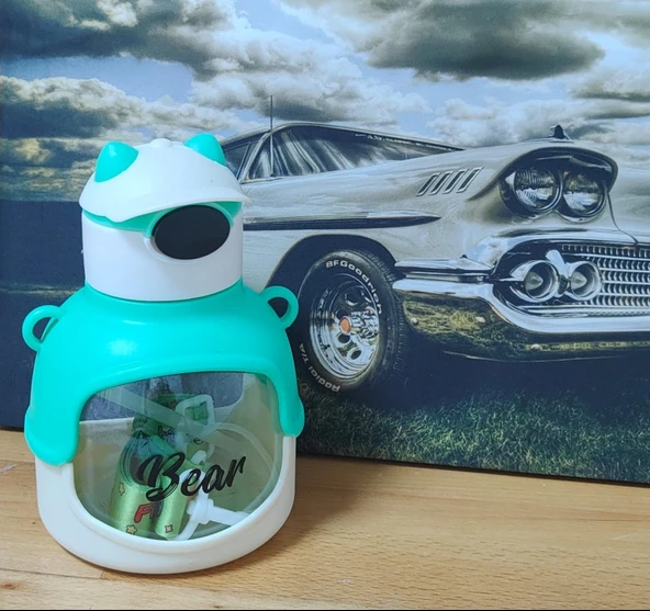 ŞAPKALI ŞEFFAF MATARA SULUK YEŞİL RENK