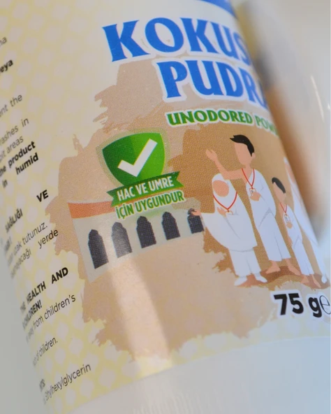 Umre ve Hac İçin Kokusuz Pudra – 75 gr, İhrama Uygun, Cilt Dostu ve Tahriş Önleyici - 2