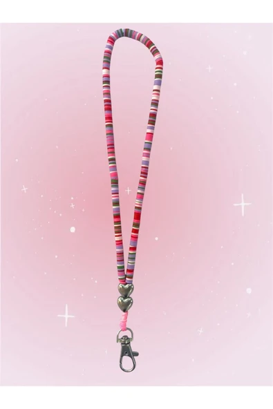 Tüm Kılıflara Uyumlu Pembe Kalpli El Telefon Askısı - Resim 3