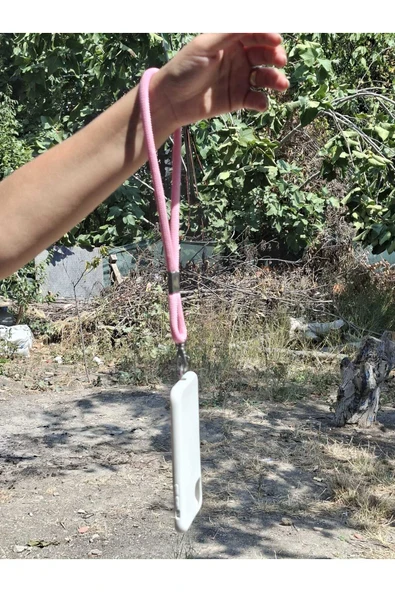 TÜM KILIFLARA UYUMLU PEMBE TELEFON EL ASKISI - Resim 2