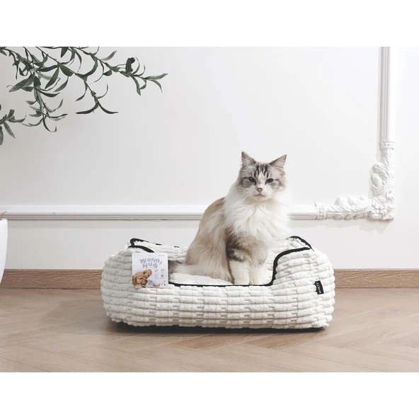 M-Pets Warm Hug Yatak (S) White - Resim 2