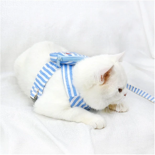 Evcil Hayvan Çantalı Göğüs Gezdirme Tasması Seti - 3