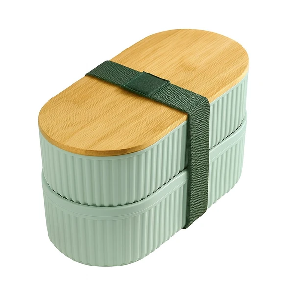 Brillant Saklama Ve Beslenme Kutusu Br-6689 (3504)  2li Bambu Yeşil - Resim 2