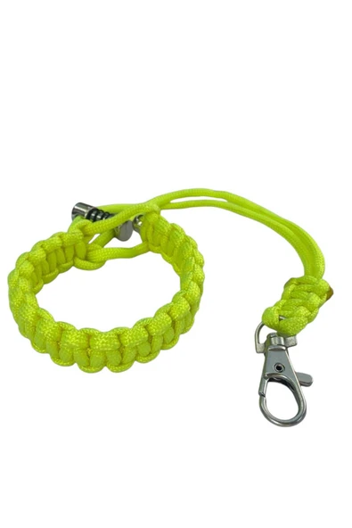 TÜM KILIFLARA UYUMLU NEON SARI BİLEKLİK TELEFON ASKISI - Resim 4