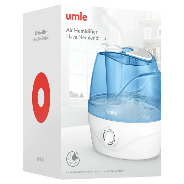 Umie HN809 Mavi Ultrasonik 25W 2.2 Litrre Su kapasitesi 10 Saat Çalışma Hava Nemlendirici - 41178 - 3