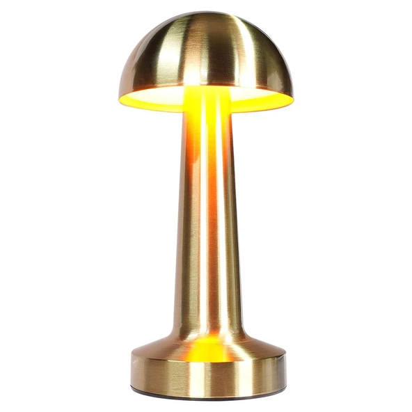 S-link SL-M9065 Lyra 1800mAh Batarya 60 Lümen Gold 3 Renk Işıklı Dokunmatik Dekoratif Masa Lambası - 41665