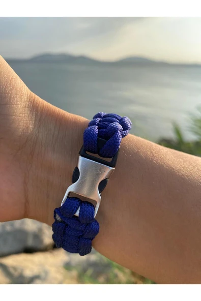 Paracord Bileklik 16 CM Lacivert - Resim 3