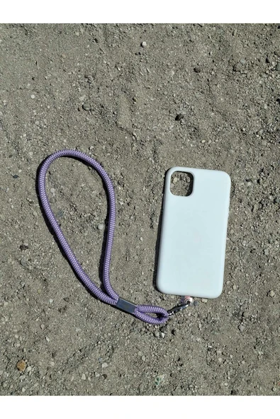 TÜM KILIFLARLA UYUMLU LİLA TELEFON EL ASKISI - Resim 3