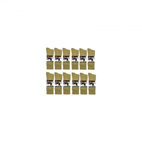 Seyhan Askeri Kışlık Havlu Çorap 12 Li Nano Yeşil