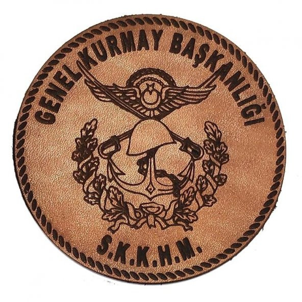 Genel Kurmay Başkanlığı Deri PEÇ - Arma - Askeri Patch - 1