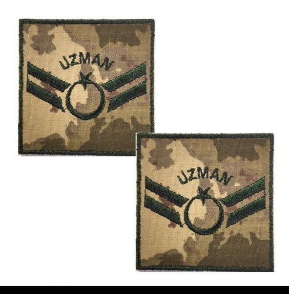Uzman Çavuş Kamuflaj Rütbe 9cmx9cm (Kara Kuvvetleri) ürün görseli