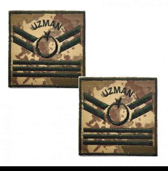 Uzman Çavuş 3 Kademe Kamuflaj Rütbe 9cmx9cm (Kara Kuvvetleri) ürün görseli