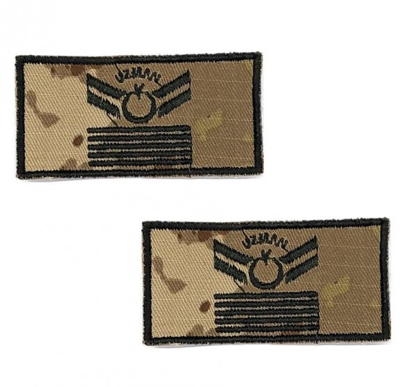 Uzman Çavuş 5 Kademe Tişört Rütbesi 2 Adet (KK Yeni Kamuflaj) ürün görseli