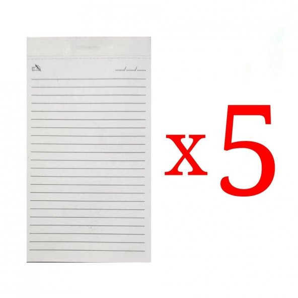 Kalemlikli Not Defteri Cüzdan Yedek Defteri (5 Adet)