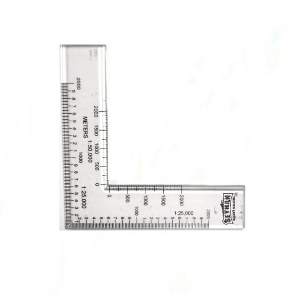 L Minkale - Harita Cetveli -Askeri Cetvel