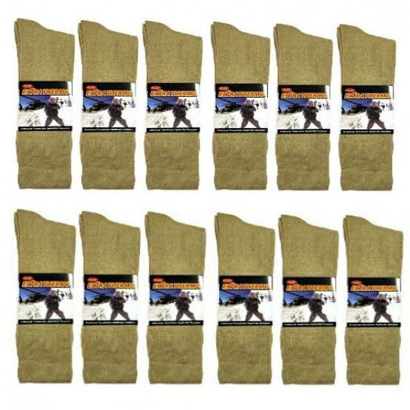 Askeri Kışlık Havlu Çorap Nano Yeşil (12 ÇİFT) ürün görseli