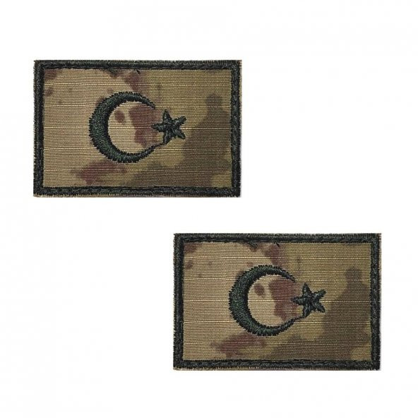 Bayrak Peç 2 Adet ( Kara Kuvvetleri Yeni Kamuflaj Bayrak)